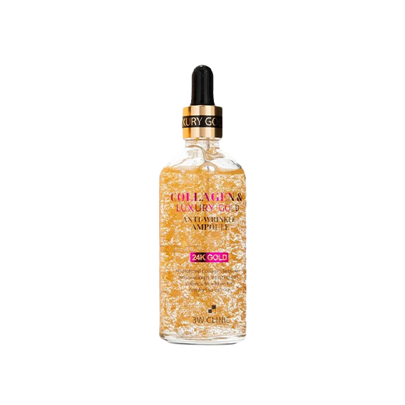 3W Clinic Collagen & Luxury 24K Gold Anti Wrinkle Ampoule 100ml